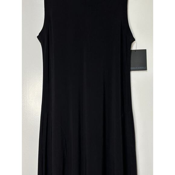 Norma Kamali Sleeveless Long Swing Black Dress Size Small/36 NWT Pockets Relaxed - Picture 4 of 15